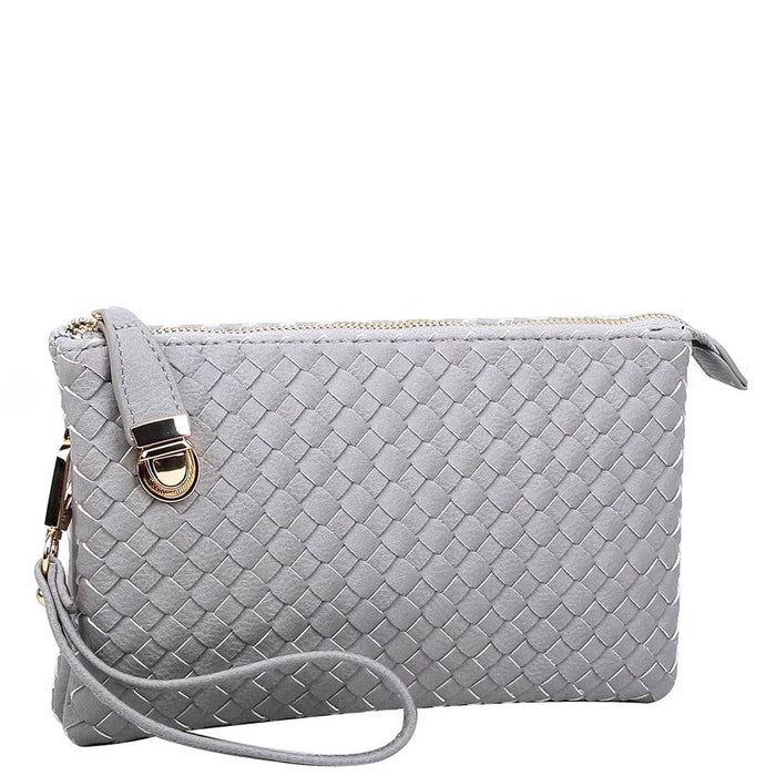 Everyday Woven Buckle Bag - Grey
