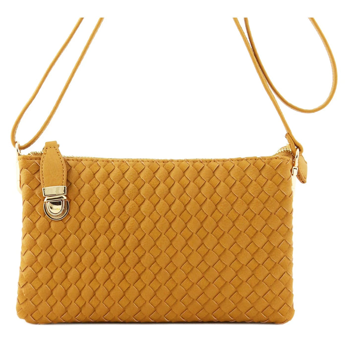 Everyday Woven Buckle Bag - Mustard