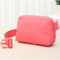 Pink Everywhere Belt Bag with adjustable strap for stylish hands-free convenience