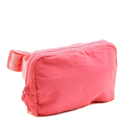 Pink nylon toiletry bag with zipper closure from the Everywhere Belt Bags collection