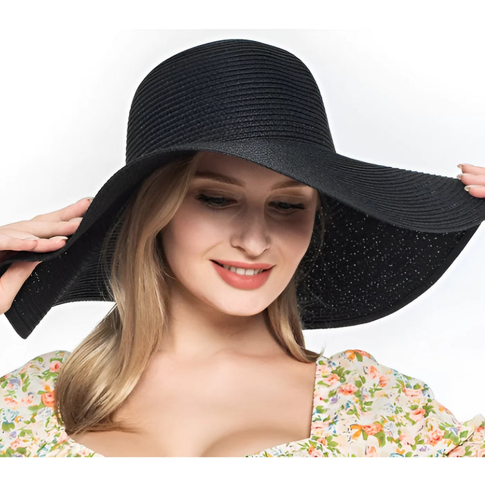 Floppy Oversized Sun Hat - Black