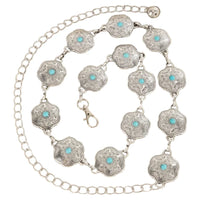 Floral Disc Western Chain Belt