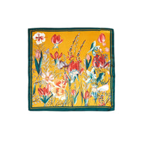 Floral Garden Print Bandana Scarf - SCARVES