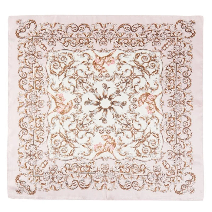 Floral Leaf Vines Pattern Scarf - Pink