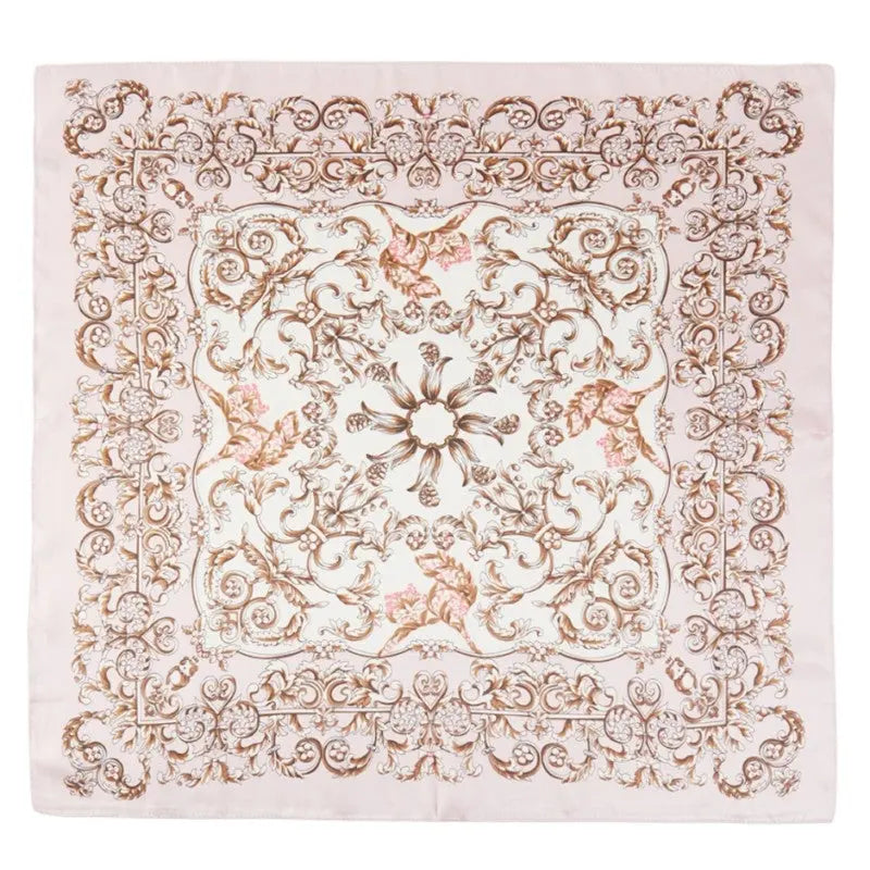 Floral Leaf Vines Pattern Scarf - Pink - SCARVES