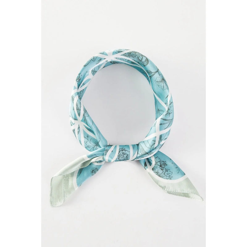 Floral Line Pattern Scarf - SCARVES