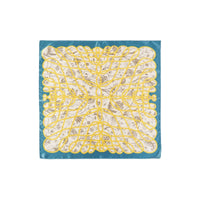Floral Line Pattern Scarf - Teal - SCARVES