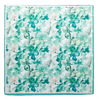 Floral Water Color Print Square Bandana Scarf - SCARVES