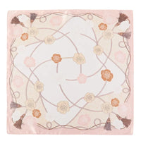 Flower And Rope Pattern Scarf - Pink - SCARVES