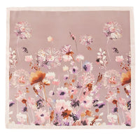 Flower Art Square Scarf - Pink - SCARVES