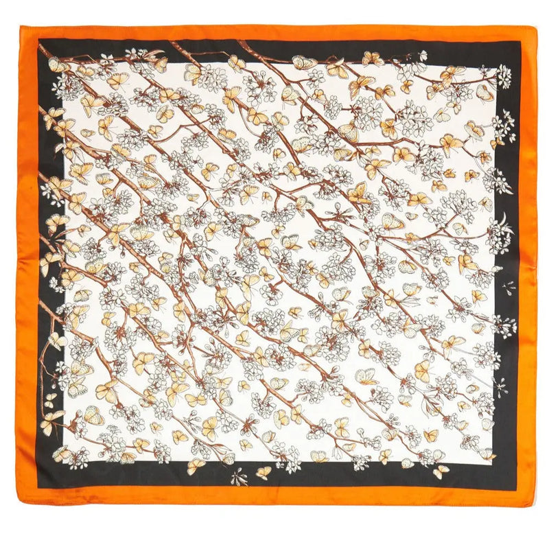 Flower With Butterfly Bandana Scarf - SCARVES