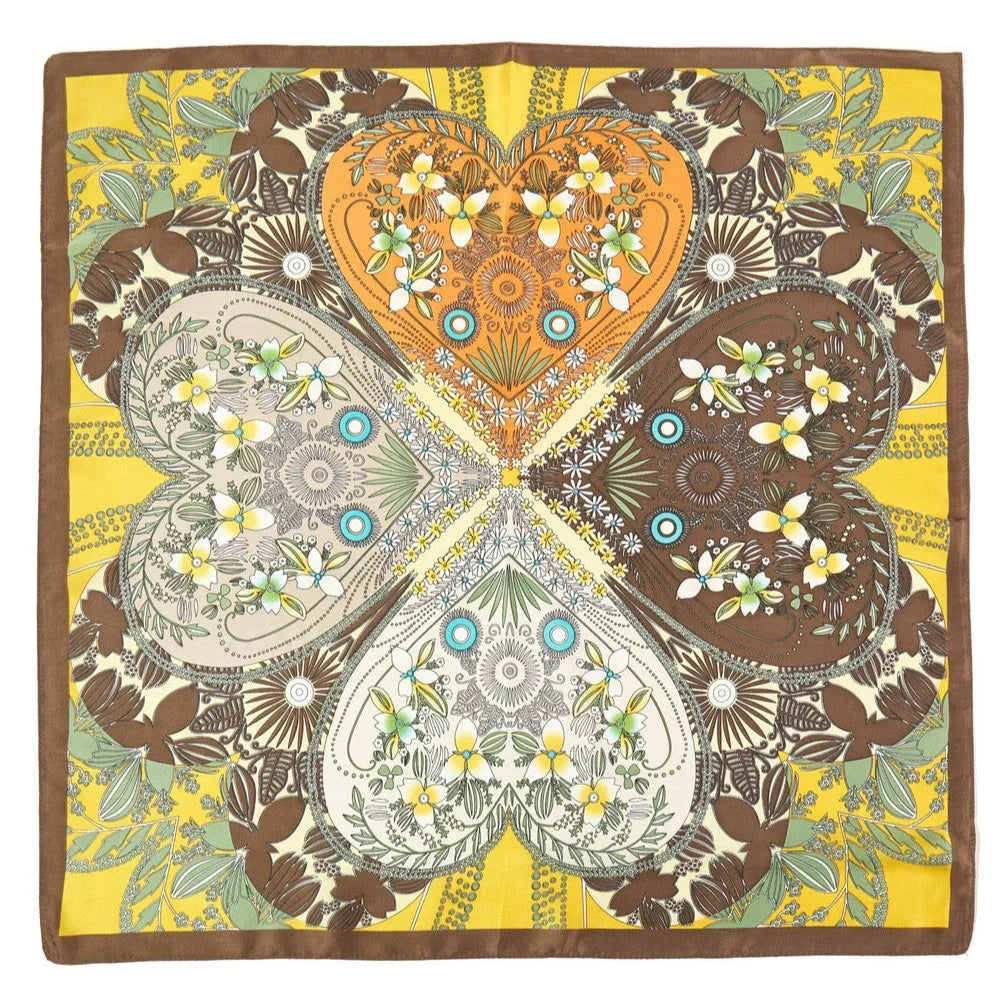Four-Leaf Clover And Flower Bandana - SCARVES