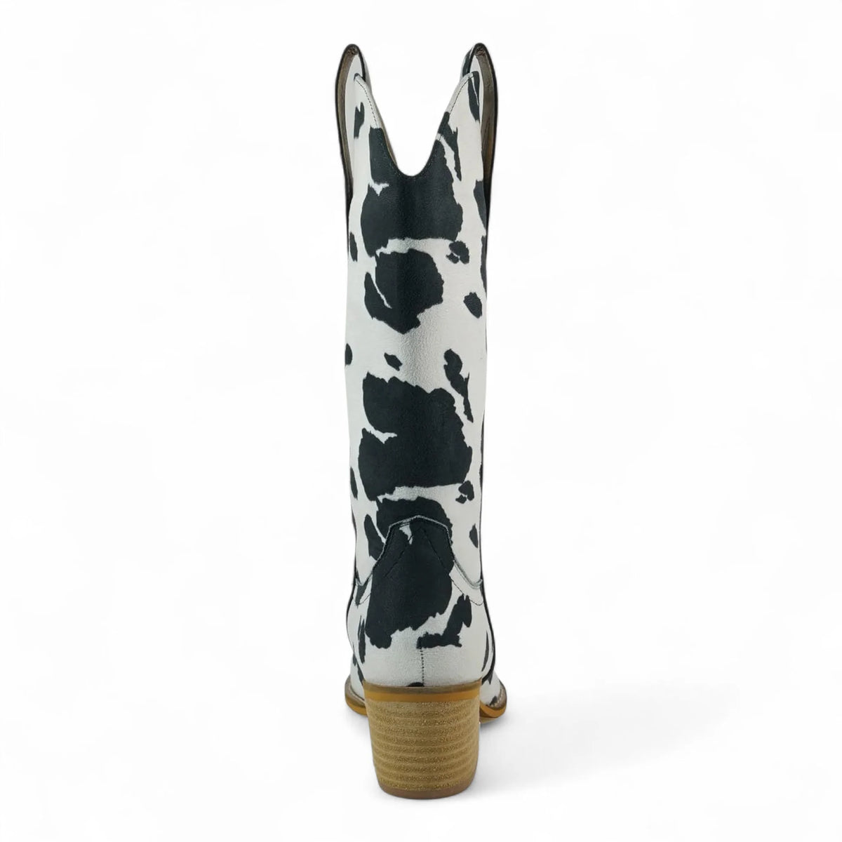 Hadie Cow Print Western Boots