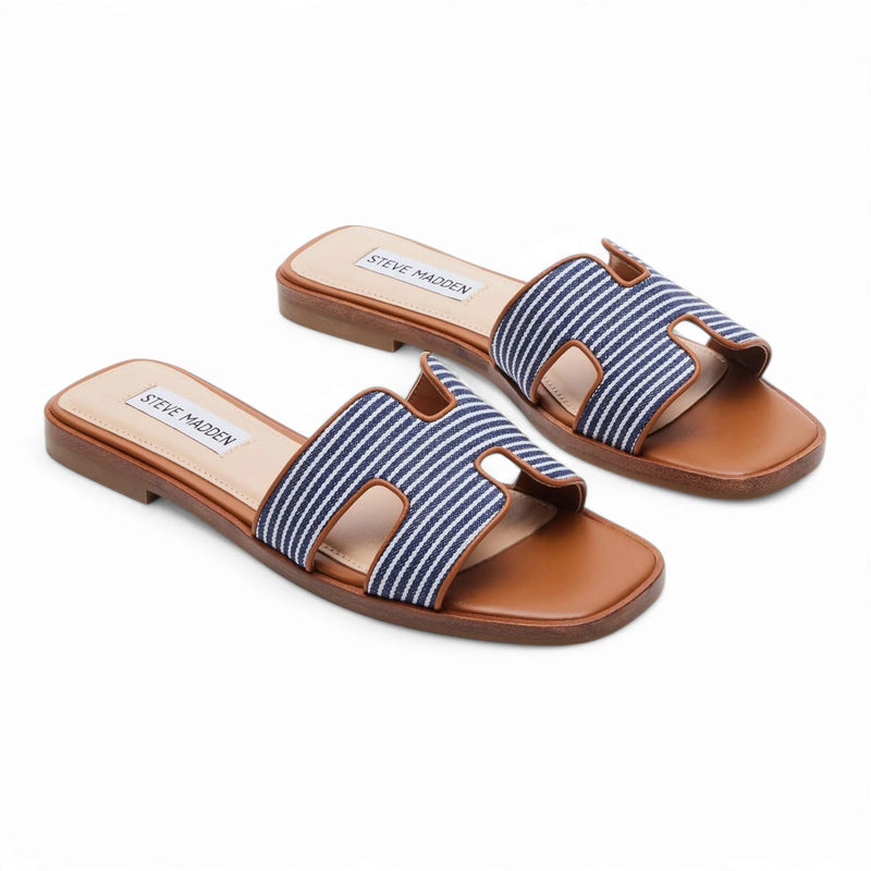 Striped Steve Madden Hadyn H Band Slide sandals for stylish summer footwear