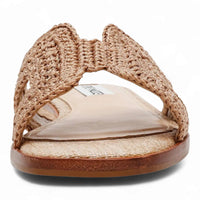 Steve Madden Hadyn woven slide sandal with geometric cutouts flat sandal style