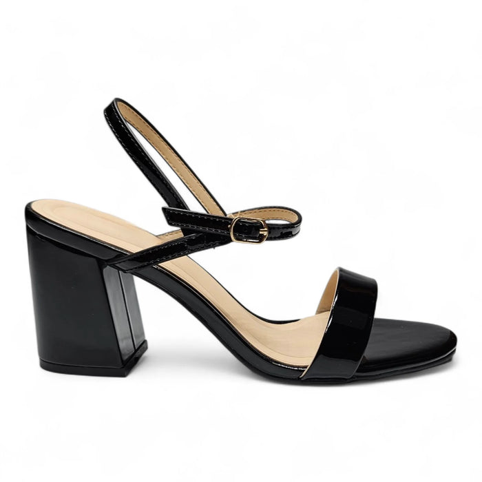 Inflate One Band Instep Strap With Sling Heels - Black
