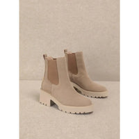 Beige Josie Ankle Boot with chunky soles and heels for stylish comfort