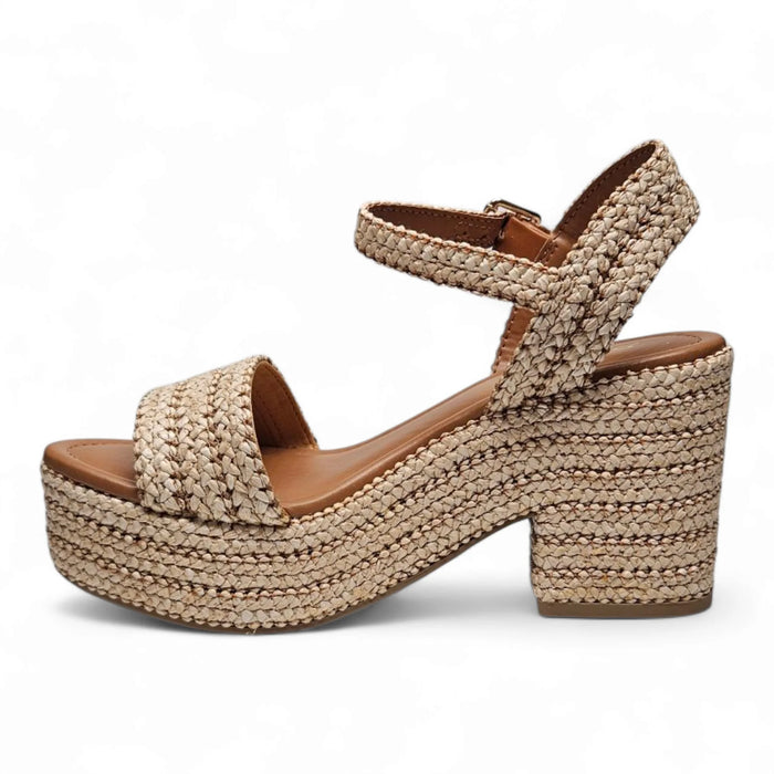 Jute Platform Castle Wedge - Natural Raffia