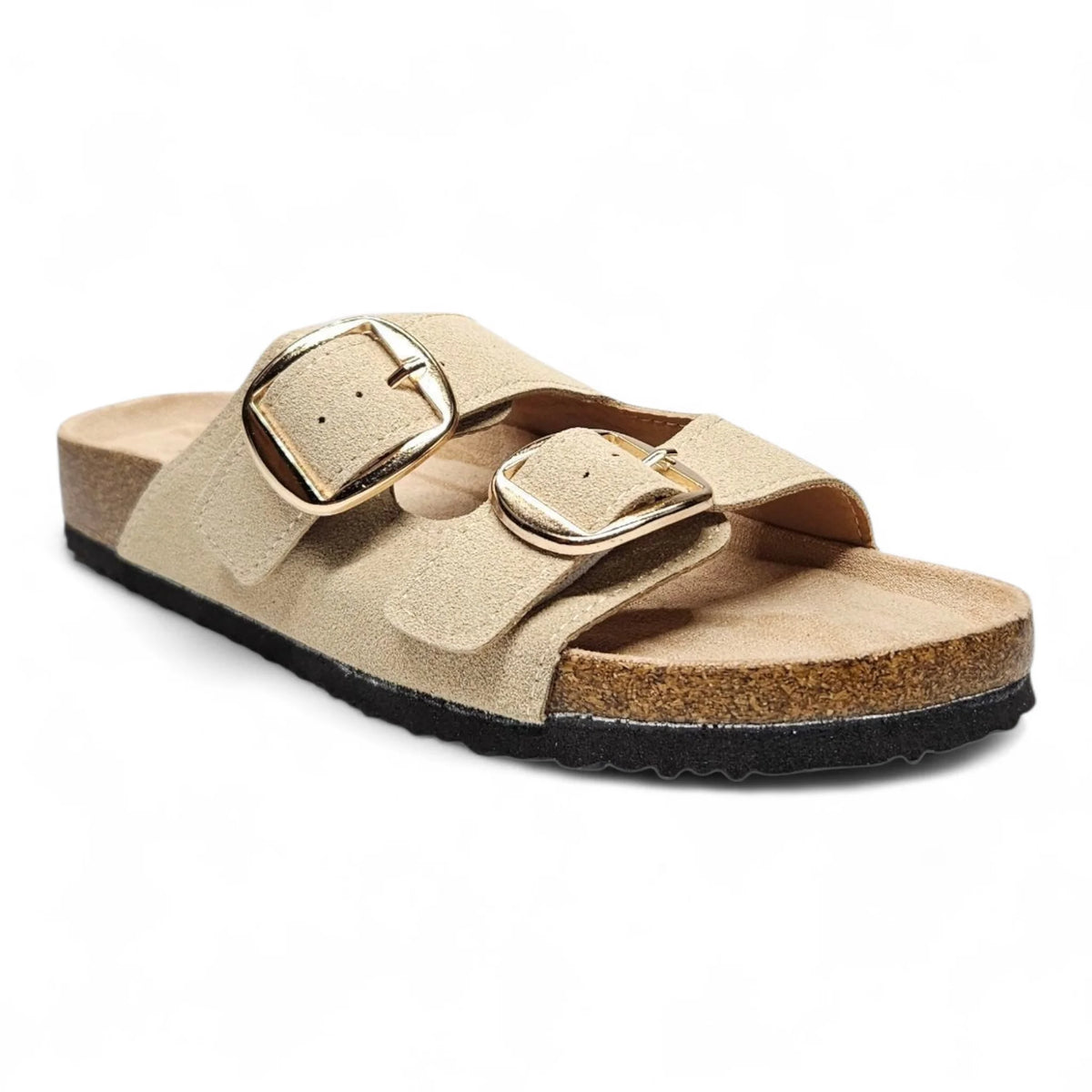 Karen Double Buckle Slide - SLIP-ONS & FLATS
