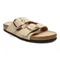 Karen Double Buckle Slide - SLIP-ONS & FLATS