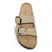 Karen Double Buckle Slide - SLIP-ONS & FLATS