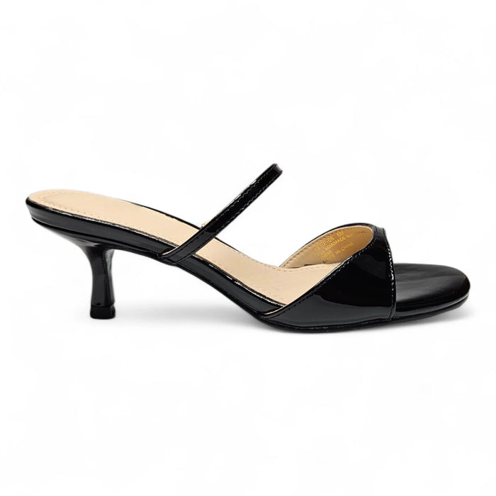 Keep One Band With Instep Slide Kitten Heels - Black