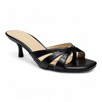 Keep Strappy Thong Kitten Heel Mule Sandals HEELS
