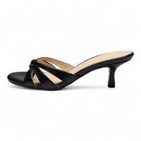 Keep Strappy Thong Kitten Heel Mule Sandals HEELS