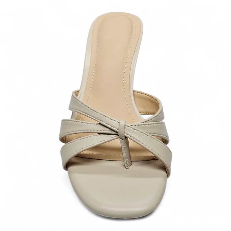 Keep Strappy Thong Kitten Heel Mule Sandals HEELS