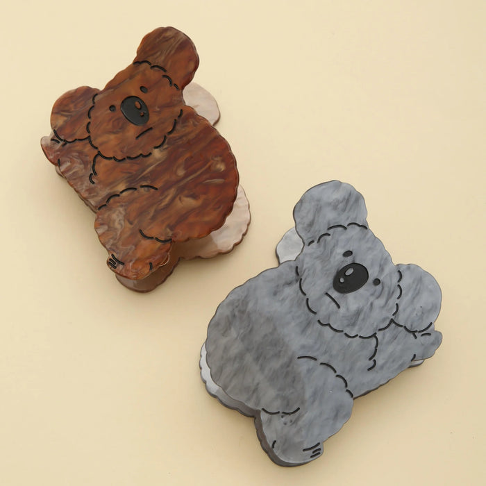 Koala Hair Claw Jaw Clip - Gray