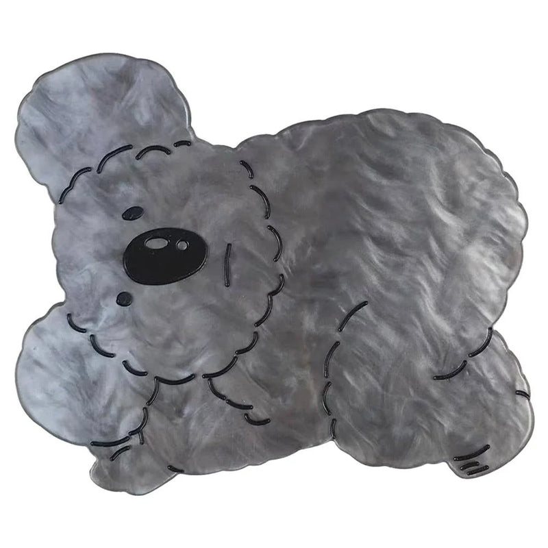 Koala Hair Claw Jaw Clip - Gray - HAIR ACCESSORIES