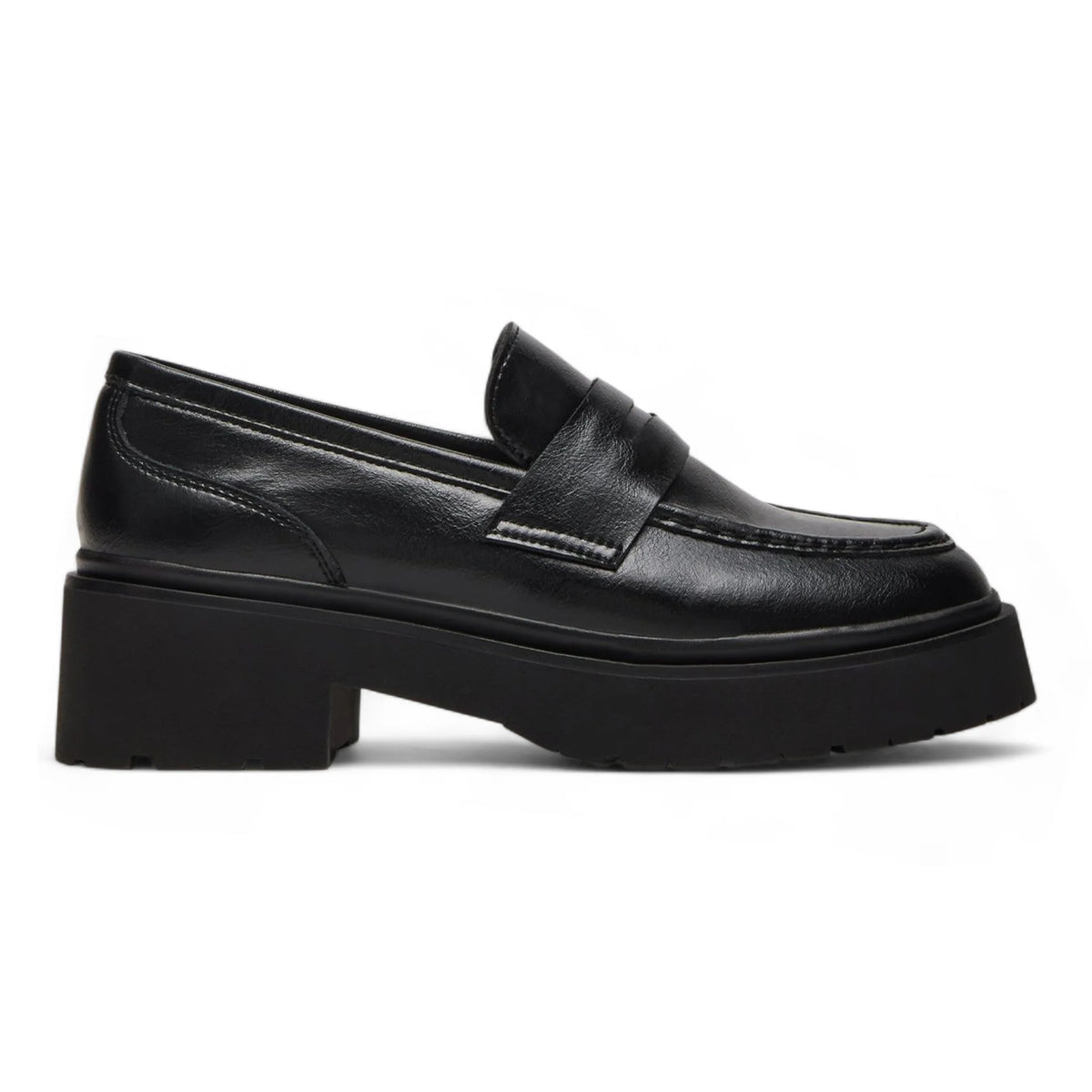Langsten Sleek Platform Lug Loafer - Black / 6 - MULES & LOAFERS