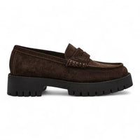 Langsten Sleek Platform Lug Loafer - Brown Suede / 6 - MULES & LOAFERS
