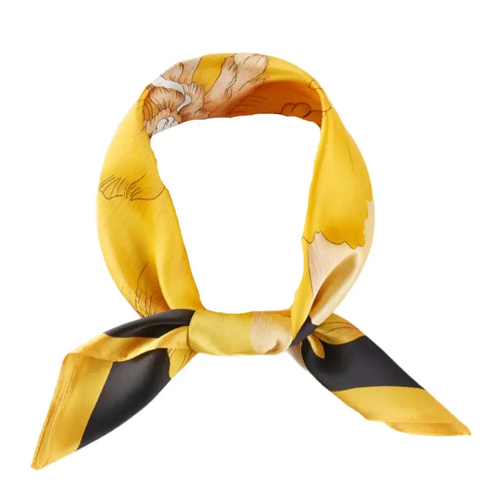 Large Blooming Flower Print Scarf - SCARVES