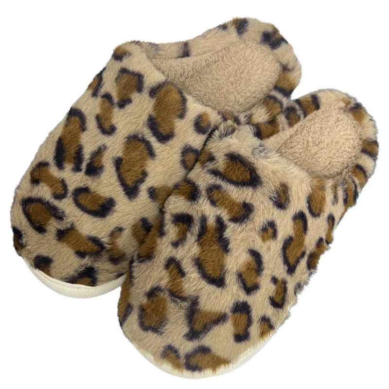 Leopard Fur Cozy Home Slipper