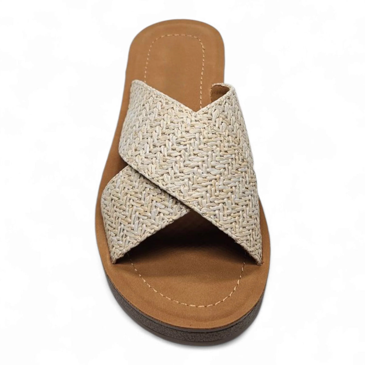 Woven criss cross strap Lucy Platform Criss Cross Sandal for stylish summer wear