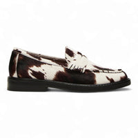 Madison Penny Loafer - Brown Cow Print / 6 - MULES & LOAFERS