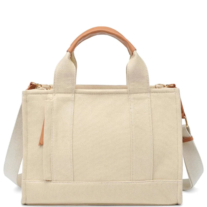 Minimalist Design Alana Satchel Bag - Ivory - Shoulder Bags