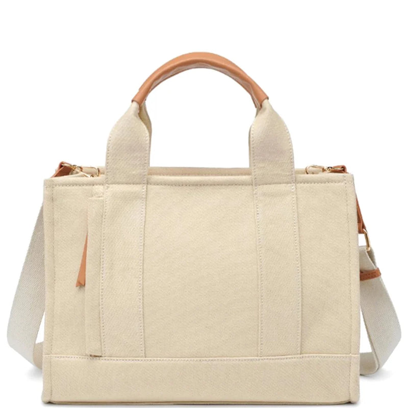 Minimalist Design Alana Satchel Bag - Ivory - Shoulder Bags