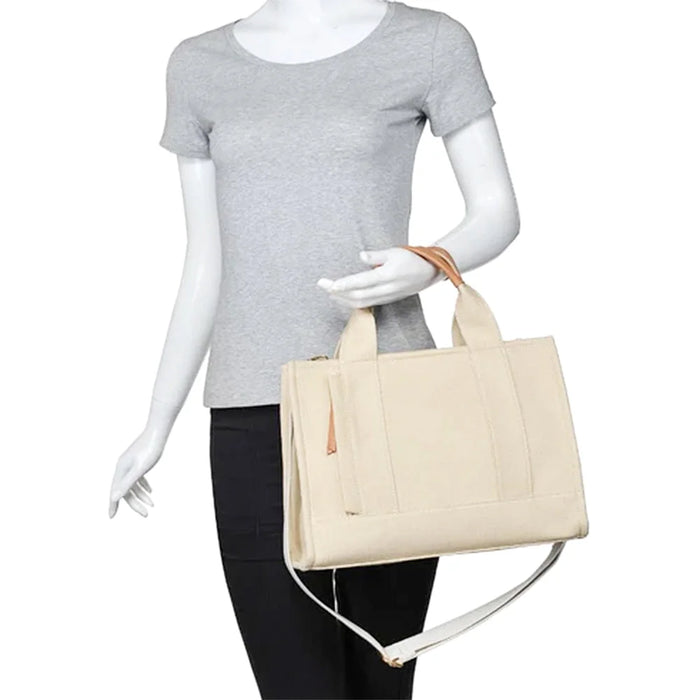 Minimalist Design Alana Satchel Bag - Ivory