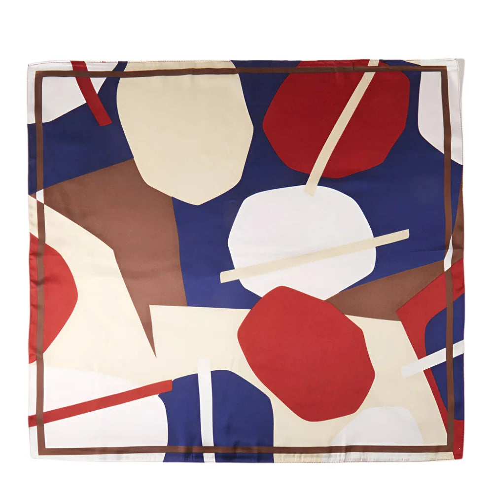 Modern Abstract Bandana Scarf - Blue - SCARVES