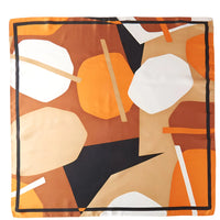 Modern Abstract Bandana Scarf - Brown - SCARVES