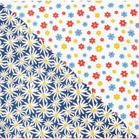 Multi Color Floral Print Bandana featuring vibrant floral print with daisies and small flowers