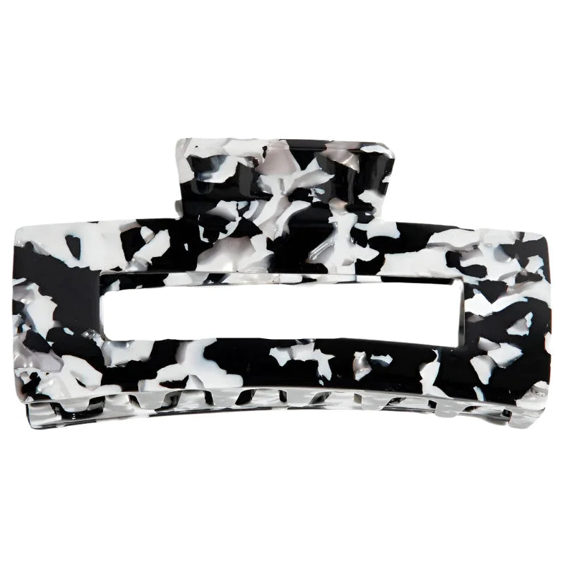 Multi Color Rectangle Hair Claw Clips