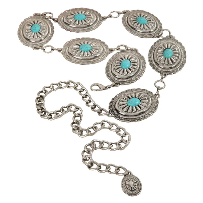 Ornate Single Stud Hoop Chain Belt