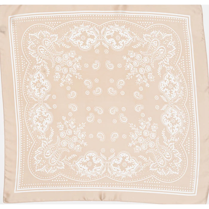 Paisley Silky Scarf - Beige
