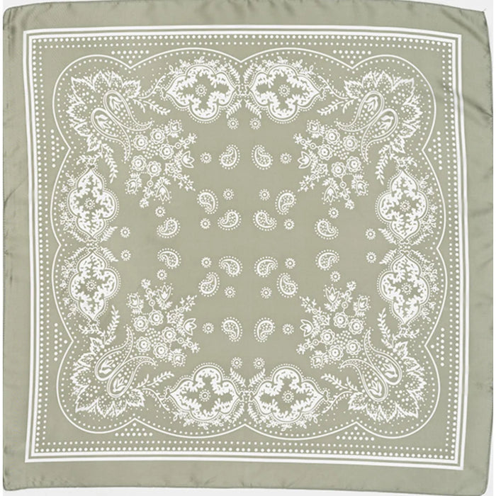 Paisley Silky Scarf - Green