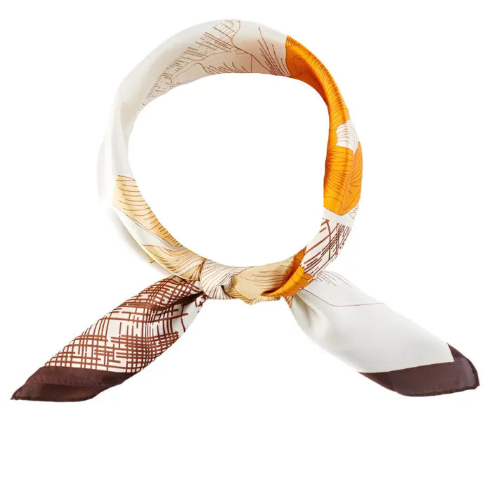 Pen Art Flower Print Scarf - SCARVES