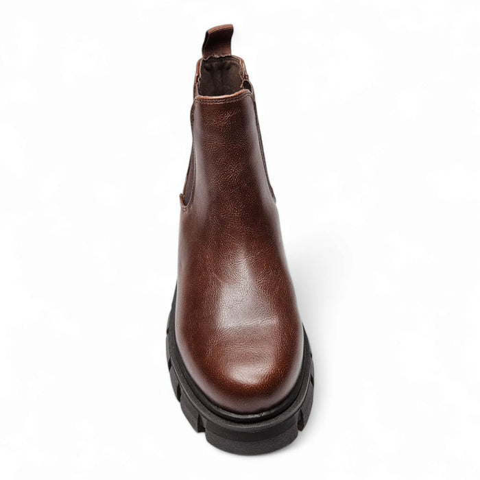 Poppy Lug Sole Slip-On Chelsea Bootie - Black