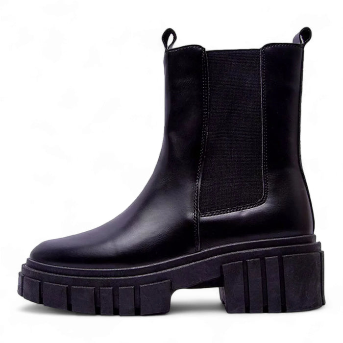 Puro Platform Combat Boots - Black